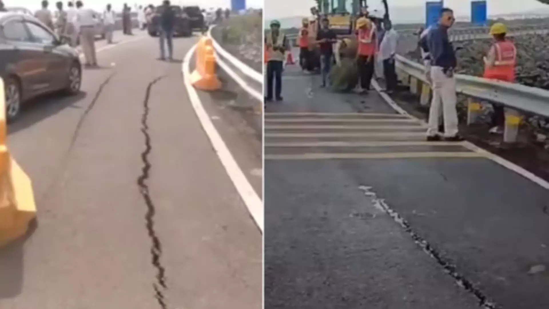 Atal Setu: MTHL एप्रोच रोड पर आई  दरार, मरम्मत कार्य का वीडियो शेयर किया