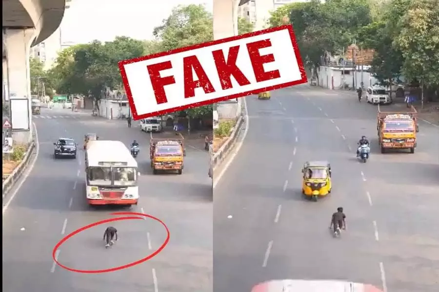 Hyderabad: बस के सामने लेटे किशोर का फर्जी वीडियो सड़क सुरक्षा को लेकर चिंता का विषय