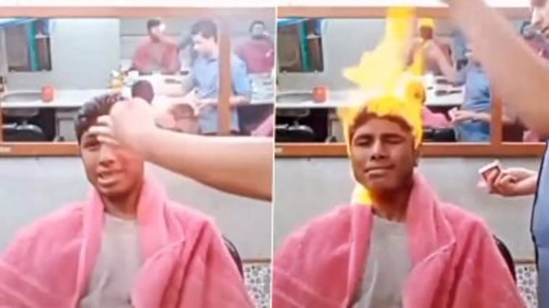 Viral Video: हेयर स्टाइल के लिए फायर से बाल सेट कराते समय हो गया कांड