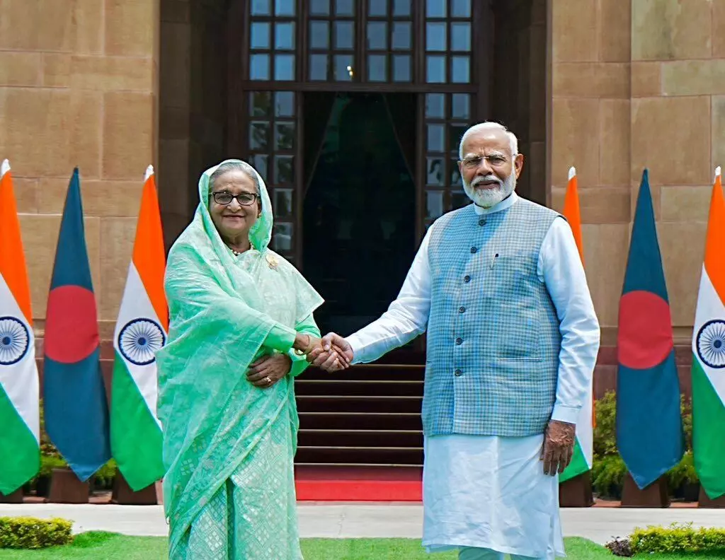 PM Modi ने बांग्लादेश की प्रधानमंत्री शेख हसीना का किया स्वागत