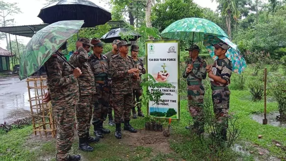 ASSAM NEWS :  असम प्रादेशिक सेना ने बड़े पैमाने पर वृक्षारोपण अभियान के साथ प्लेटिनम जयंती मनाई