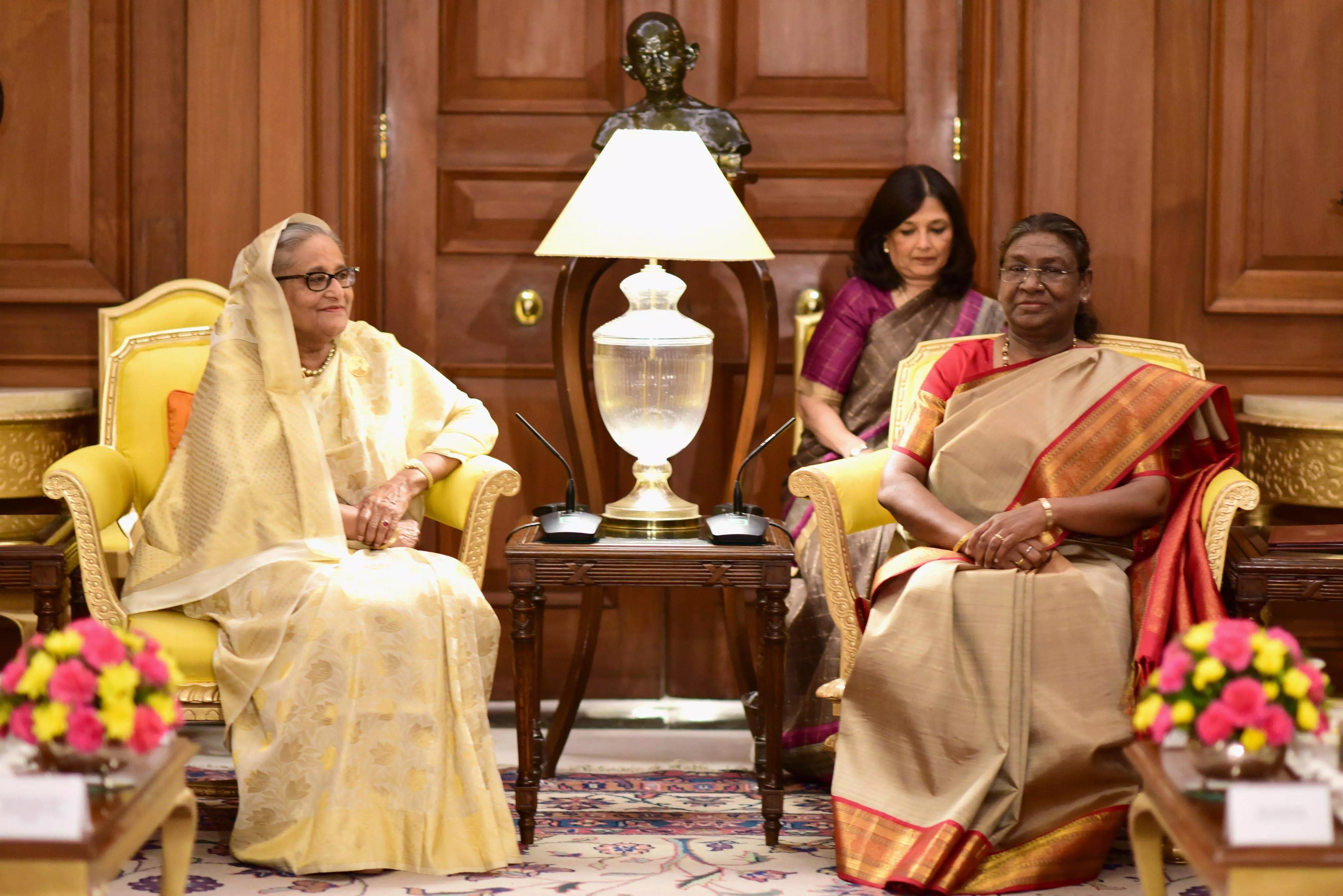 BIG BREAKING: शेख हसीना ने राष्ट्रपति द्रौपदी मुर्मू से की मुलाकात