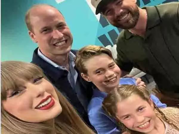Taylor Swift ने एरस टूर वेम्बली शो के बाद प्रिंस विलियम और उनके बच्चों के साथ सेल्फी पोस्ट की