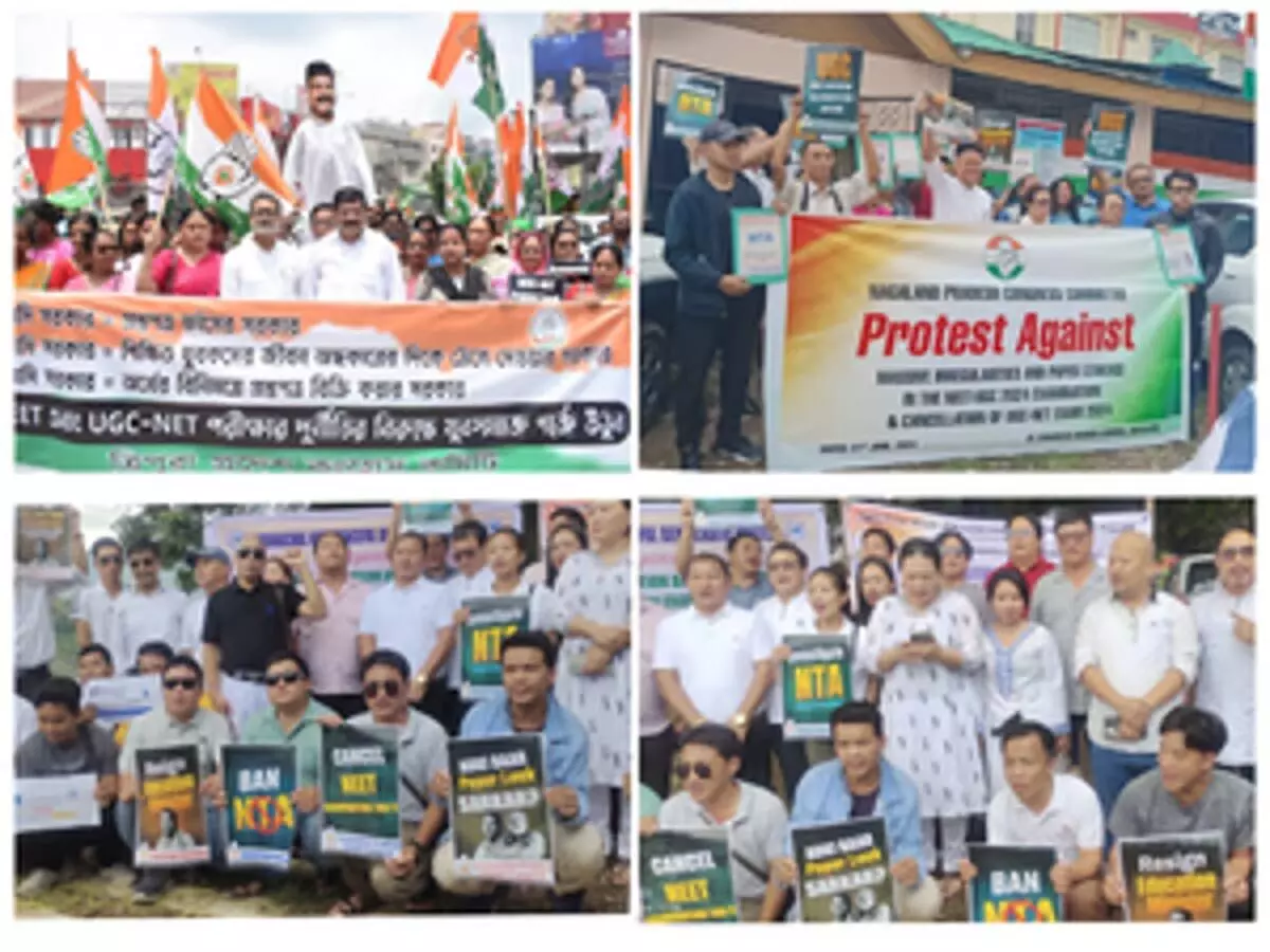 MANIPUR NEWS :  कांग्रेस ने NEET और UGC-NET परीक्षाओं में अनियमितताओं के खिलाफ पूर्वोत्तर में विरोध प्रदर्शन किया