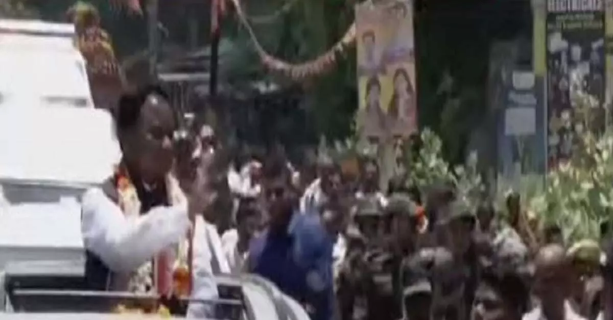 Odisha : मुख्यमंत्री मोहन माझी ने क्योंझर में मेगा रोड शो किया