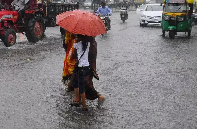 Jaipur: विद्याधर नगर और मुरलीपुरा में हुई एक घंटे तक तेज बारिश
