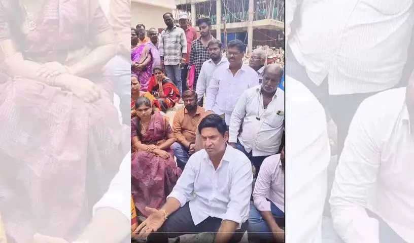 Hyderabad: मलकाजगिरी विधायक ने गौतम नगर में किया विरोध प्रदर्शन