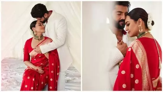 Mumbai:  सोनाक्षी सिन्हा और जहीर इकबाल ने अपने शादी के रिसेप्शन की प्यारी नई तस्वीरें साझा की