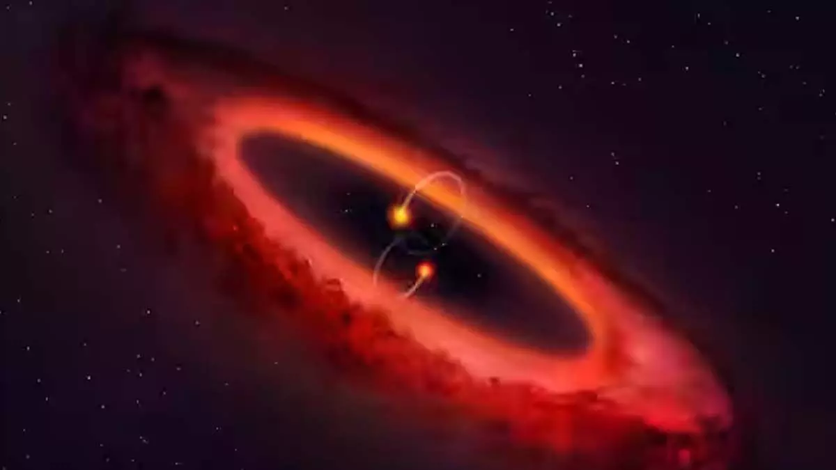 ALMA telescop; ALMA दूरबीन  दोहरे तारों  ग्रह निर्माण पर प्रकाश