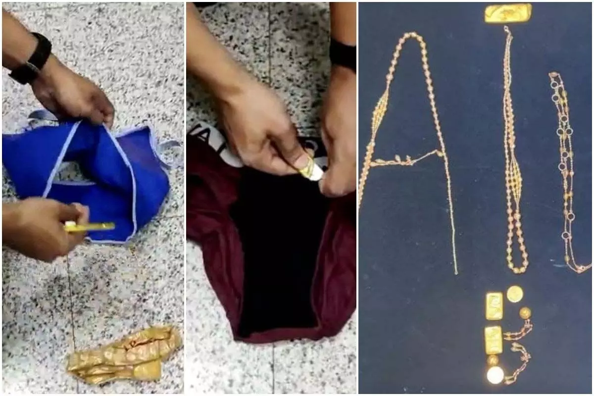 Custom Department की बड़ी कार्रवाई, अंडरगारमेंट्स में छिपाकर सोने की तस्करी, 7.58 करोड़ रुपए का सोना जब्त