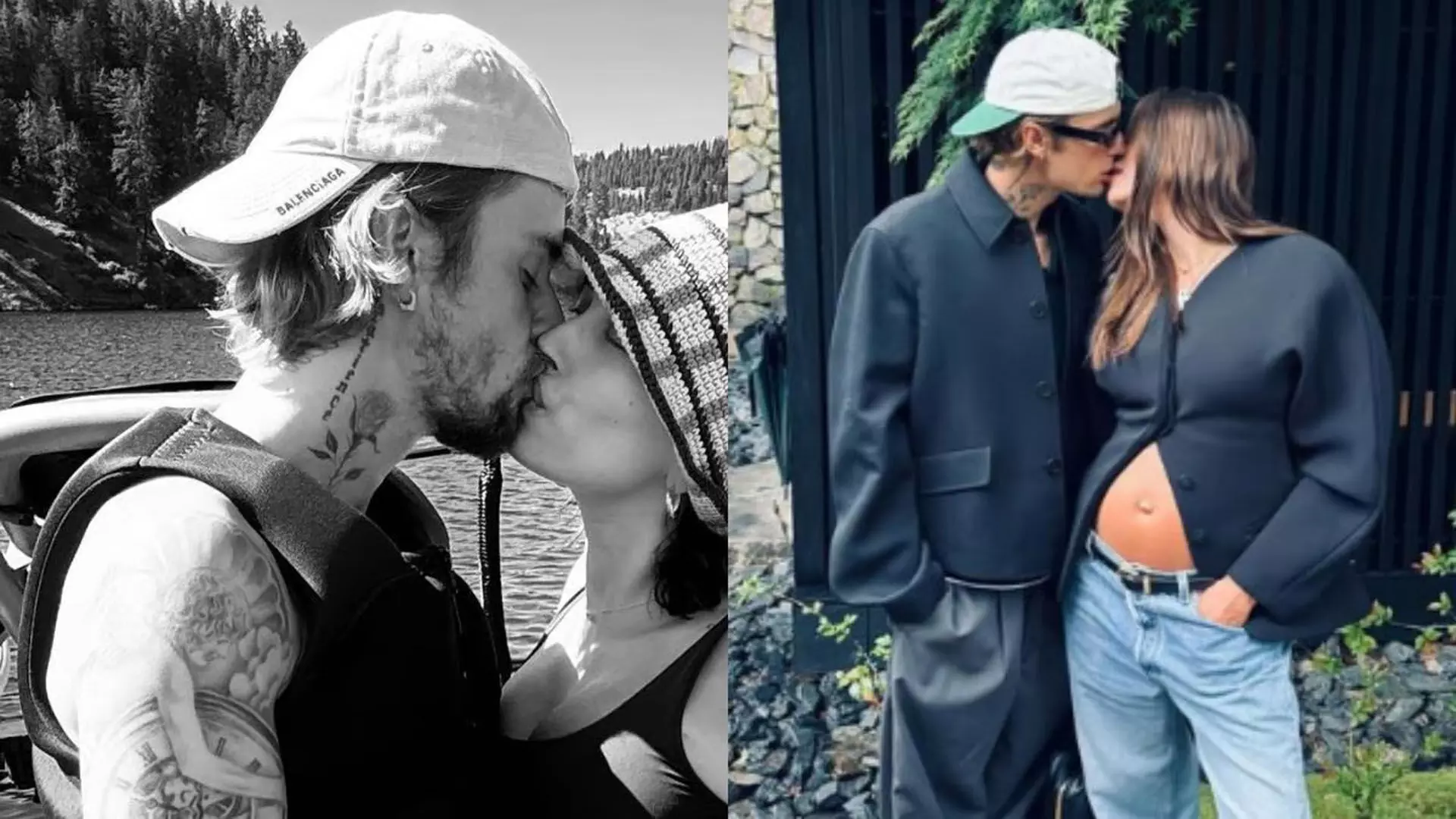 Justin Bieber ने पत्नी हैली बीबर को किया किस, उनके बेबी बंप को गोद में लिया, देखें तस्वीरें