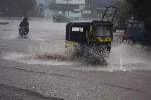Rajasthan:भरतपुर जिले, बयाना में एक घंटे तकएक घंटे की झमाझम बारिश