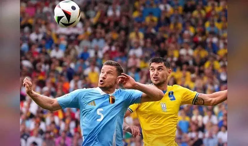Euro 2024:यूक्रेन के खिलाफ गोल रहित ड्रॉ के साथ बेल्जियम नॉकआउट में पहुंचा