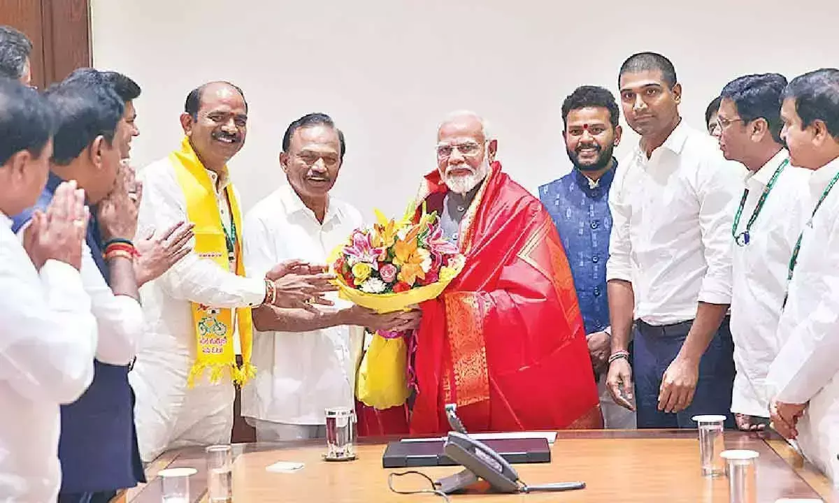 Andhra Pradesh: मोदी ने टीडीपी सांसदों से मुलाकात की, आंध्र प्रदेश के विकास में सहयोग का संकल्प लिया
