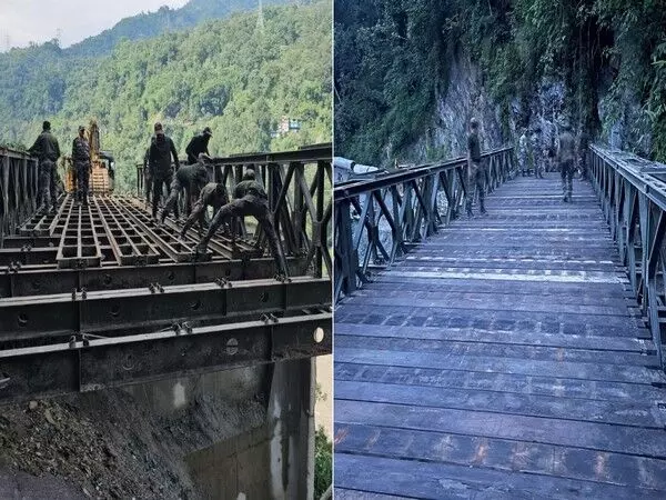Indian Army ने बाढ़ प्रभावित सिक्किम में 72 घंटे से भी कम समय में 70 फीट ऊंचा बेली ब्रिज बनाया