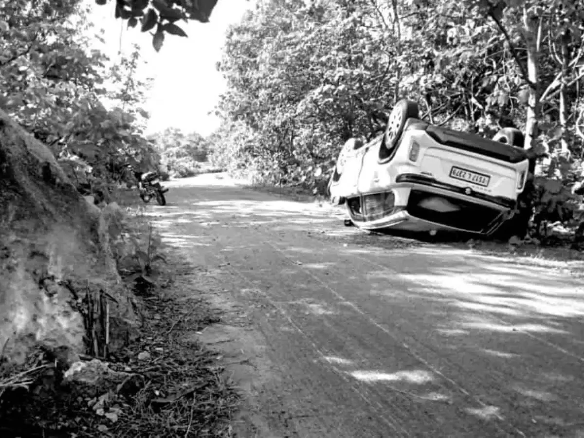 Telangana: तेंदुए से टक्कर से बचने की कोशिश में कार पलटी