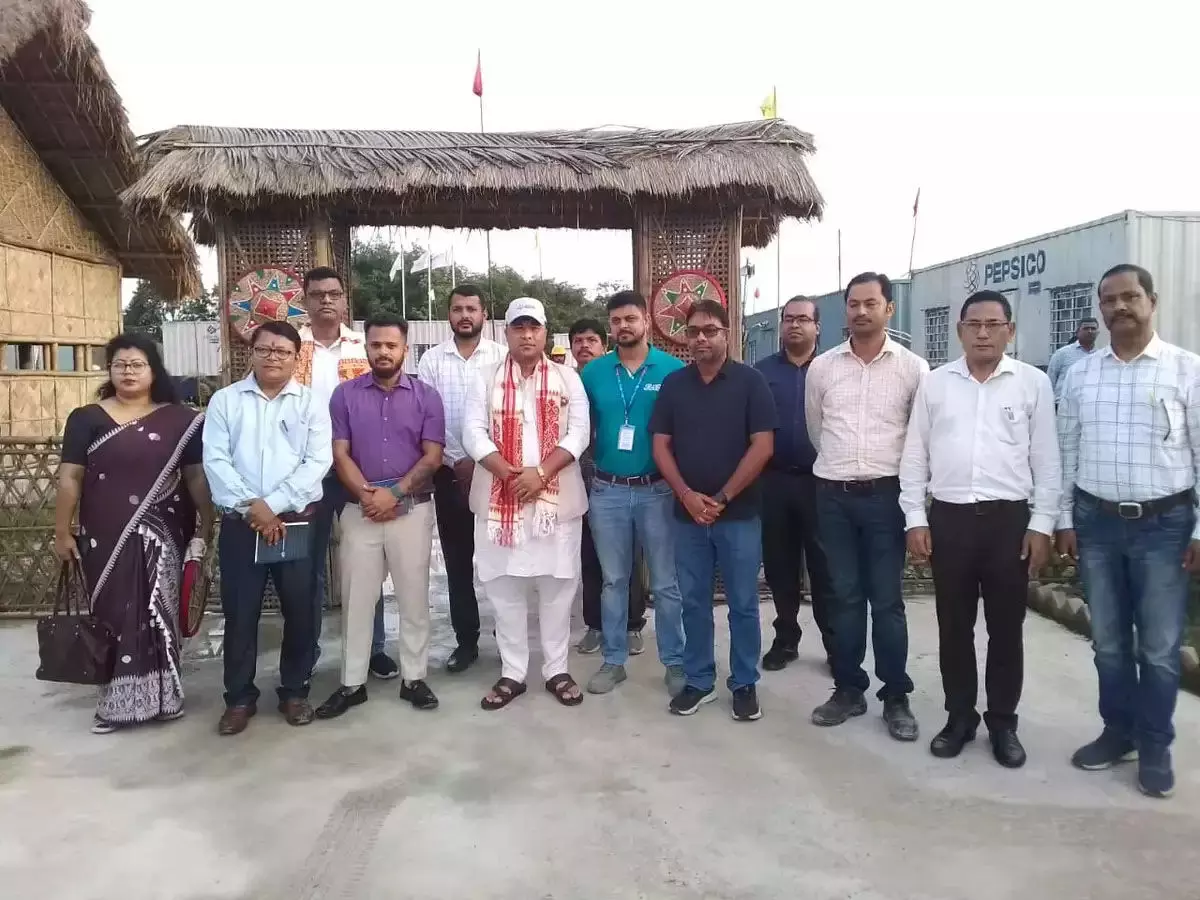 Assam news :  मंत्री बिमल बोरा ने नलबाड़ी में पेप्सी इंडिया परियोजना स्थल का दौरा किया