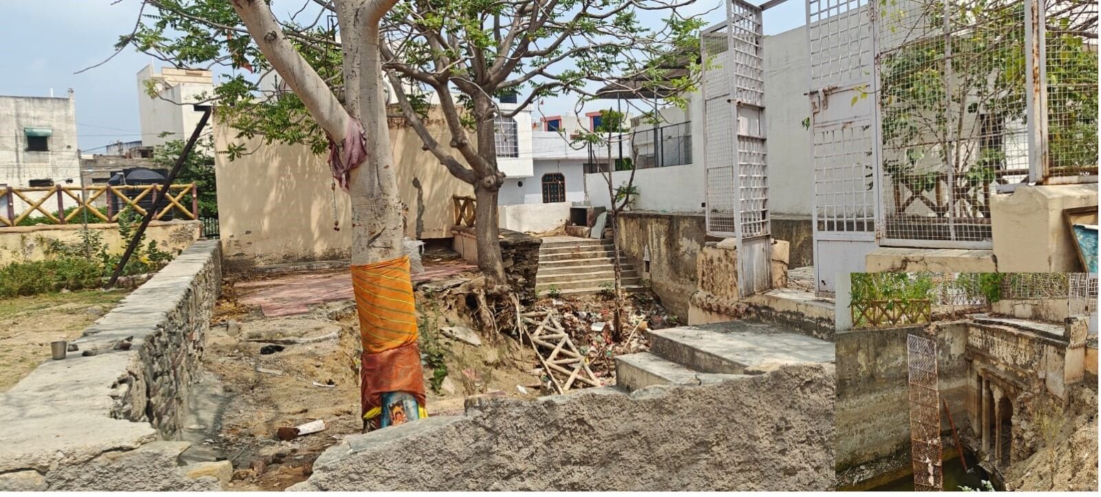 Bhilwara: श्याम विहार स्थित बावडी से जनहानि होने का अंदेशा, साफ सफाई के अभाव में उजड गया गार्डन