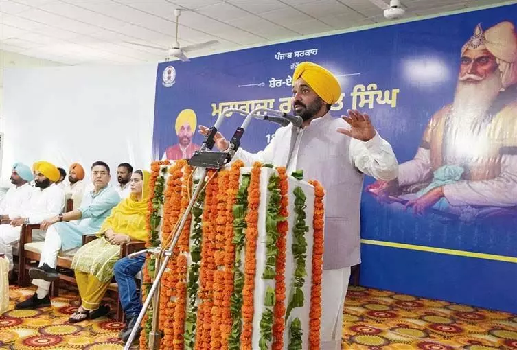Punjab : मुख्यमंत्री भगवंत मान ने कहा, मालवा नहर का निर्माण किया जाएगा