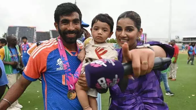 Jasprit Bumrah की पत्नी संजना ने तेज गेंदबाज के लिए लिखा खास पोस्ट