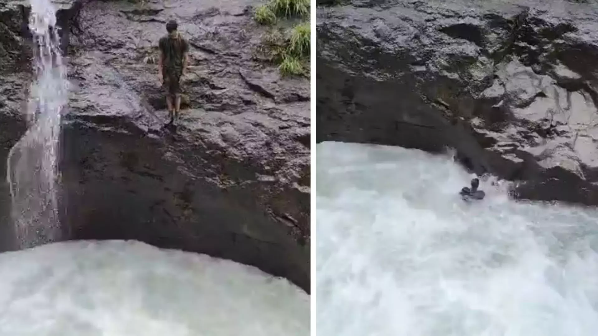 Maharashtra: तमहिनी घाट पर झरने में कूदने के बाद बहा गया युवक, देखे VIDEO...