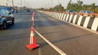 Gurugram फ्लाईओवर का एक हिस्सा 8 महीने के भीतर फिर से ढहा