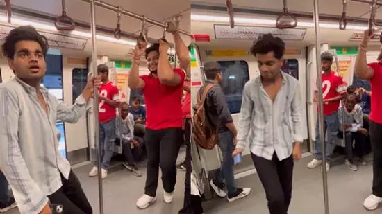 Metro Station पर नाचो नाचो गाने पर डांस करते हुए एक शख्स का वीडियो वायरल