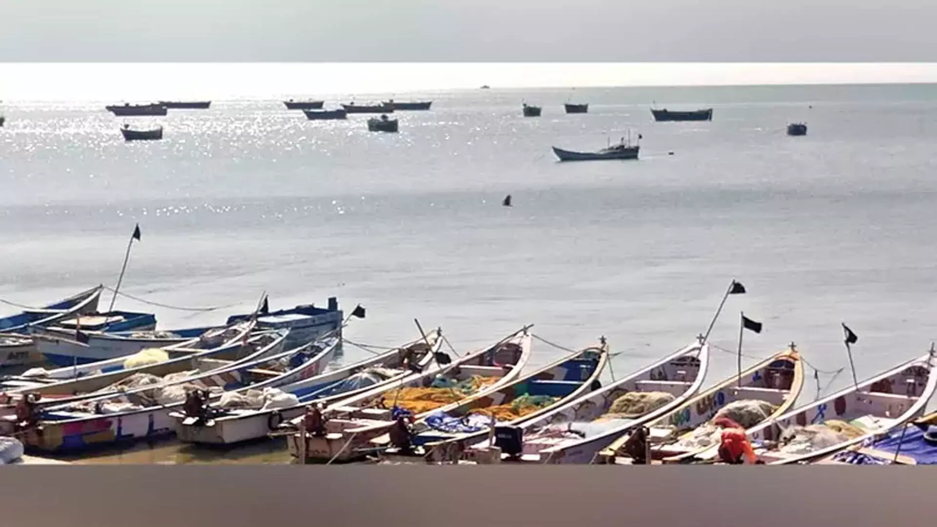 Pamban: मछुआरों ने गिरफ्तारी की निंदा करते हुए श्रीलंकाई नौसेना के खिलाफ काले झंडे दिखाए