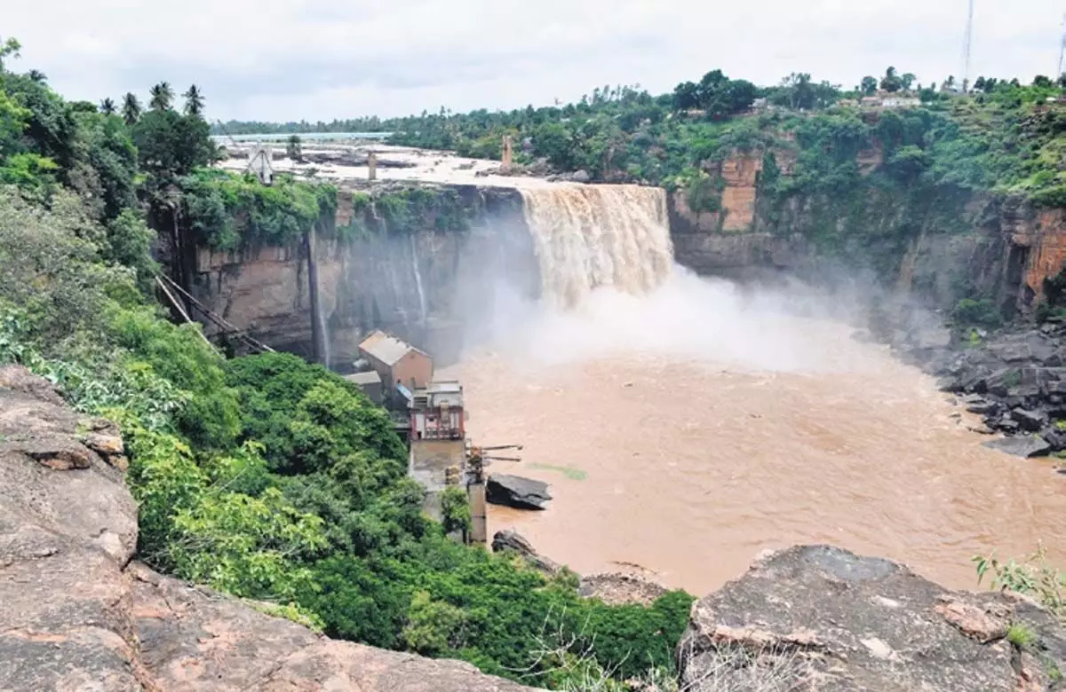 Karnataka : मलनाड और तटीय कर्नाटक क्षेत्रों में लगातार हो रही बारिश ने लगभग सभी झरनों को पुनर्जीवित कर दिया