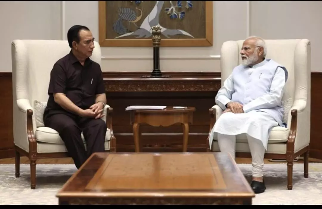 CM Lalduhom ने प्रधानमंत्री नरेंद्र मोदी से मुलाकात की