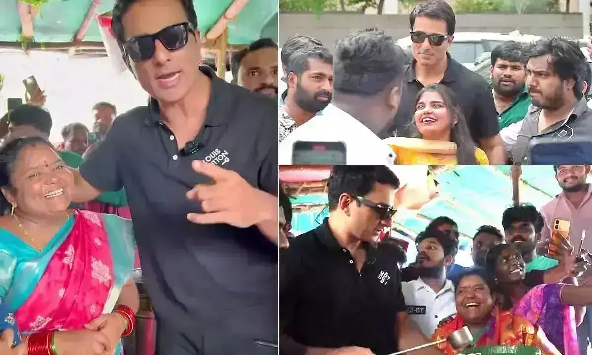 Sonu Sood ने कुमारी आंटी के फूड स्टॉल का दौरा किया