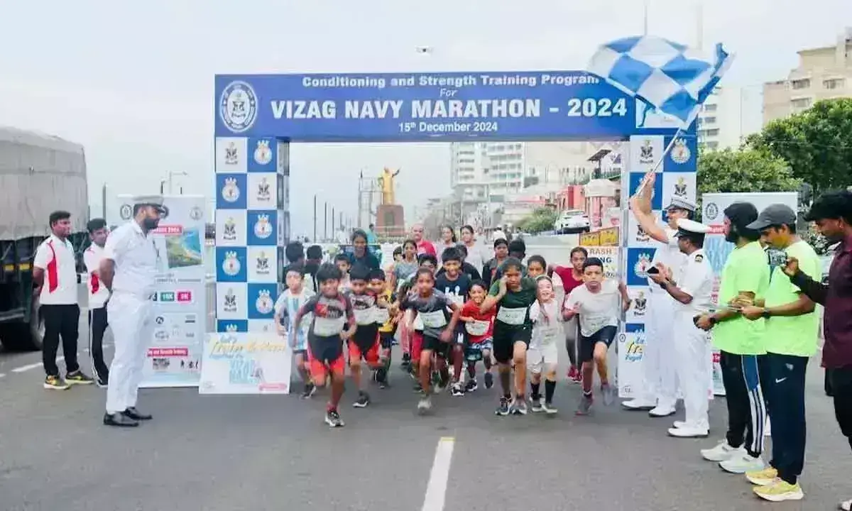 Vizag Navy मैराथन के लिए प्रोमो-रन का आयोजन