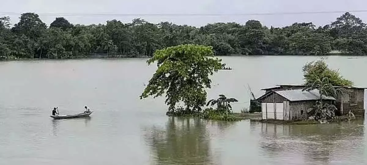 Assam बाढ़ मृतकों की संख्या 72 हुई, धुबरी तबाह