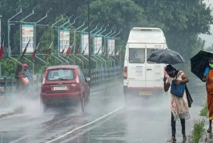 Bharatpur: बयाना में मानसूनी बारिश का दौर लगातार जारी, आधे घंटे तेज बारिश हुई