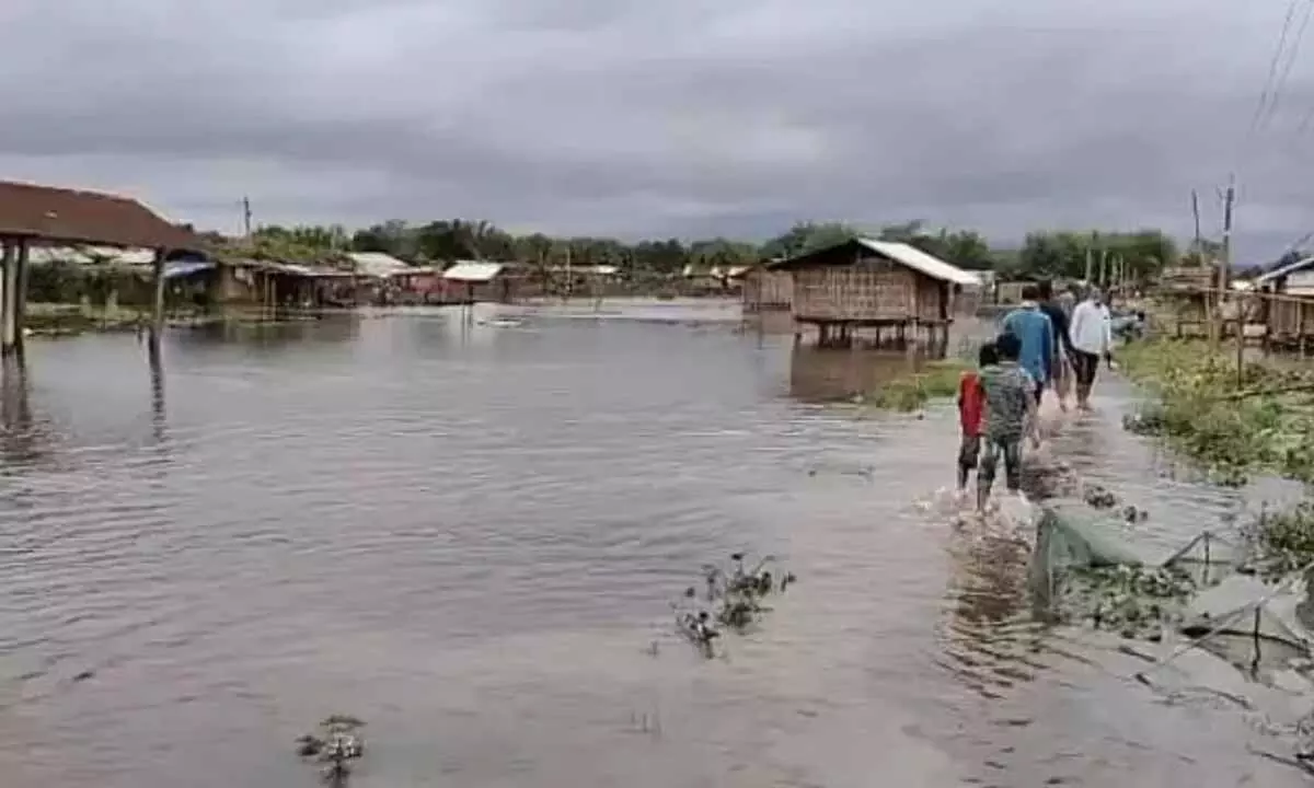 Assam  बाढ़ सात और मौतें, 17 लाख से अधिक लोग प्रभावित