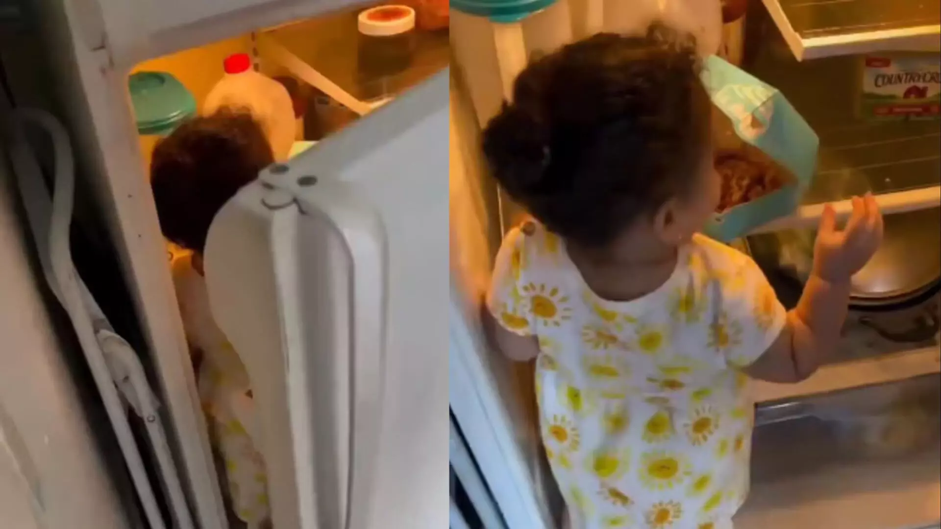 Viral video: फ्रिज में घुसकर चॉकलेट खा रही थी छोटी बच्ची, फिर जो हुआ...