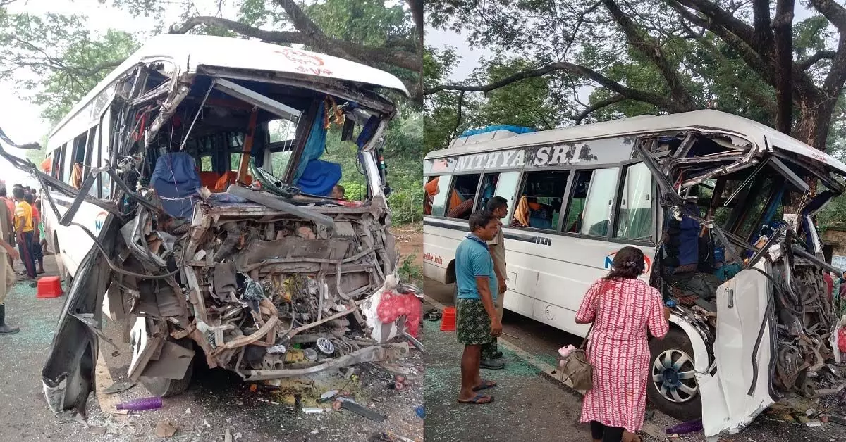 Mayurbhanj : ट्रक ने बस को मारी टक्कर, चार लोगों की मौत, 19 लोग घायल हो गए