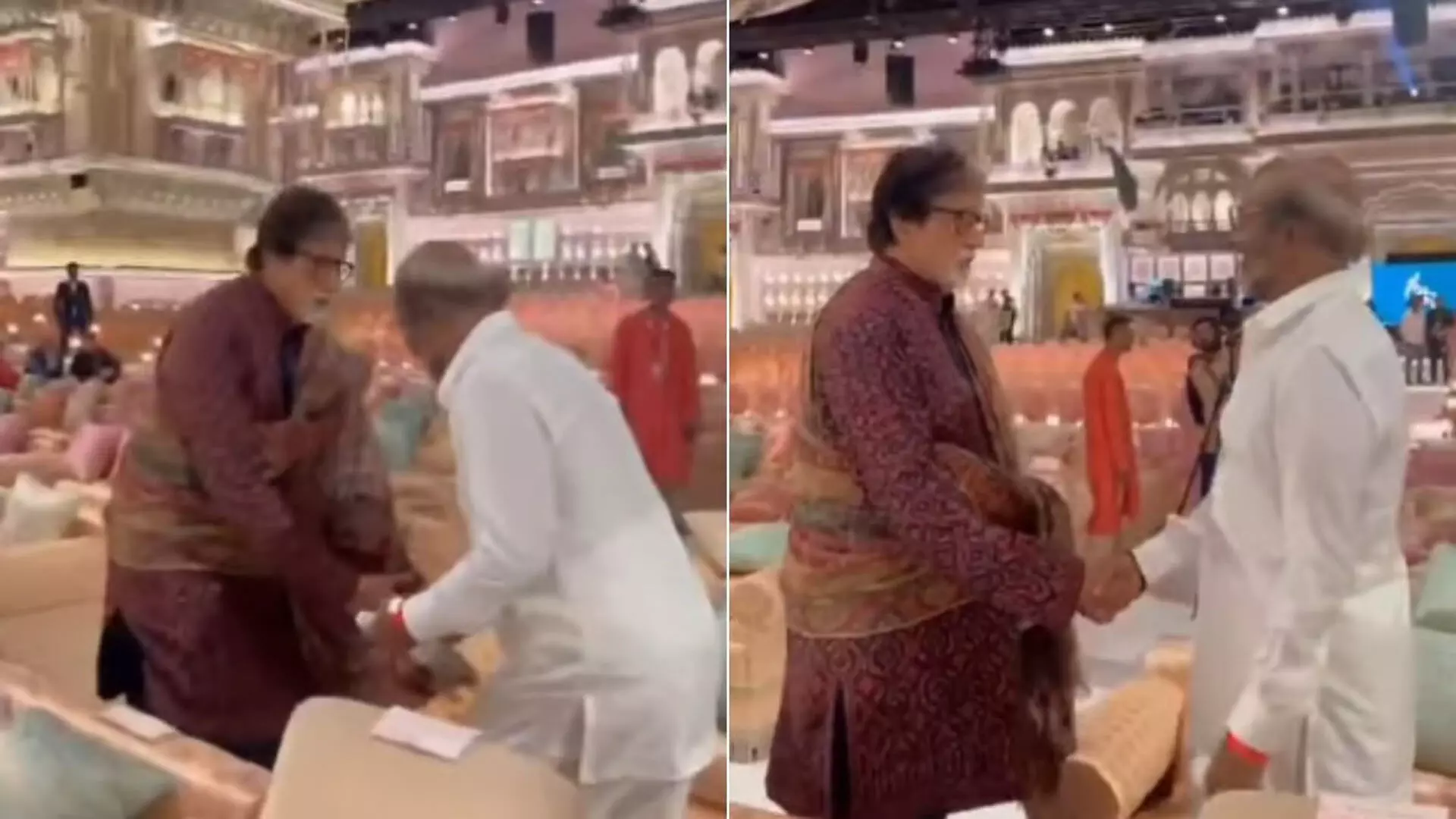 Anant Ambani की शादी में रजनीकांत ने अमिताभ बच्चन के पैर छूने की कोशिश की, फिर...