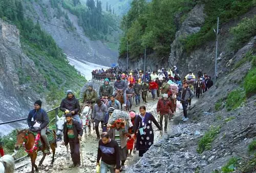 अमरनाथ यात्रा पर आने वाले भक्तों में उत्साह बरकरार