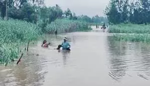 अमरोहा में गंगा किनारे बसे गांवों में भरा पानी, बाढ़ के हालात