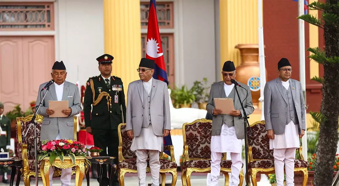 KP Sharma ओली ने चौथी बार नेपाल के प्रधानमंत्री पद की शपथ ली