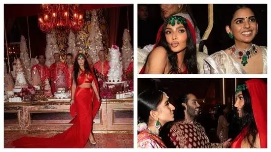 Ananta-Radhika की शादी में लाल लहंगा पहनने पर किम कार्दशियन की आलोचना