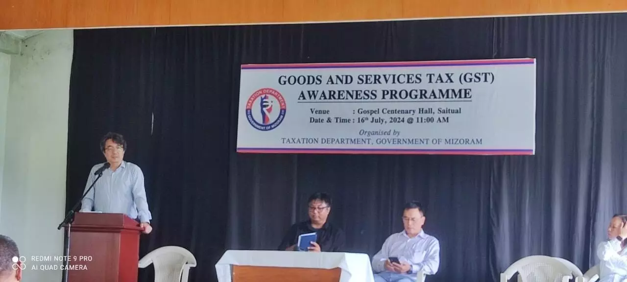 Mizoram: कराधान विभाग सैतौला में जीएसटी जागरूकता कार्यक्रम आयोजित किया