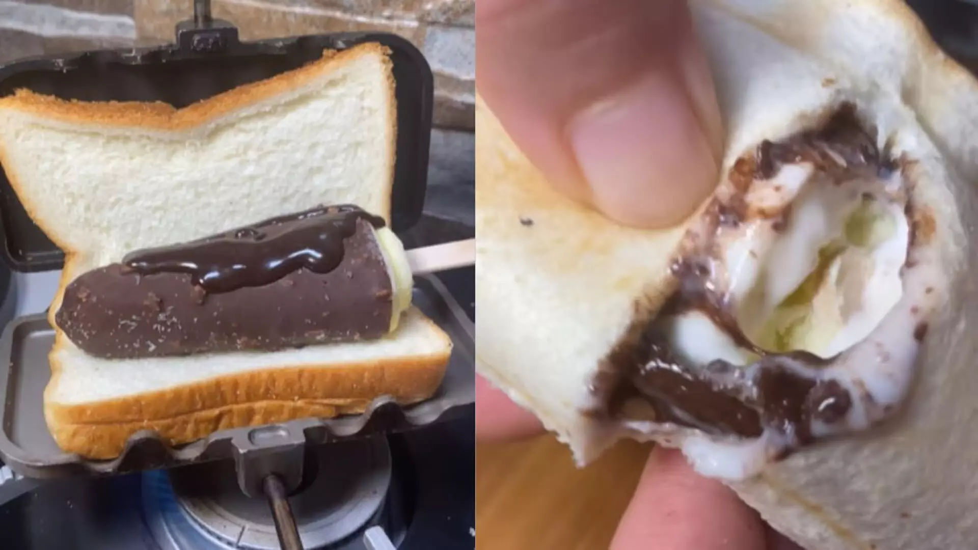 VIRAL VIDEO: आइसक्रीम स्टफिंग के साथ टोस्ट किया ब्रेड