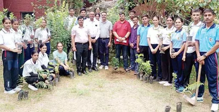 Ghumarwin College परिसर में लगाए 100 पौधे