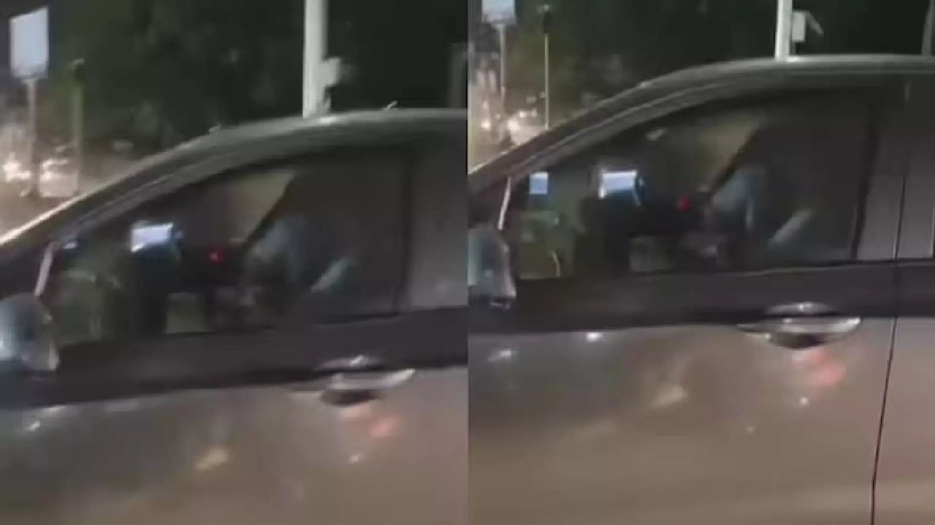 चलती CAR में कपल का घमासान रोमांस, देखें VIDEO...