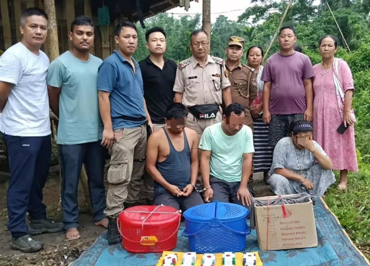 Arunachal : पुलिस ने लुप्तप्राय जंगली छिपकली के साथ 115.36 ग्राम हेरोइन जब्त की