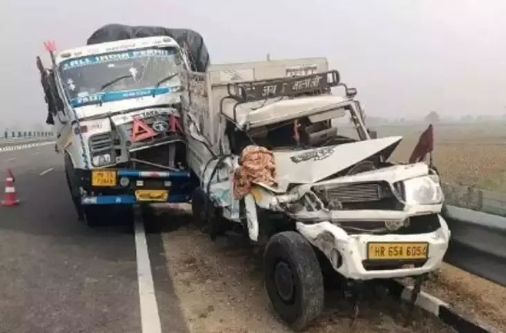 Sri Ganganagar: पिकअप और ट्रक की टक्कर में एक की हुई मौत