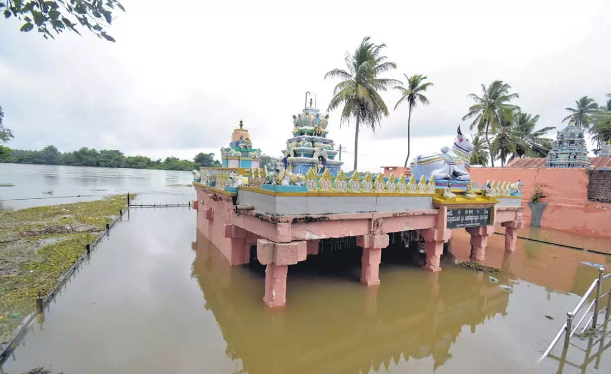 Karnataka : केआरएस जलाशय के पूरी क्षमता पर पहुंचने के कारण मांड्या में बाढ़ की चेतावनी