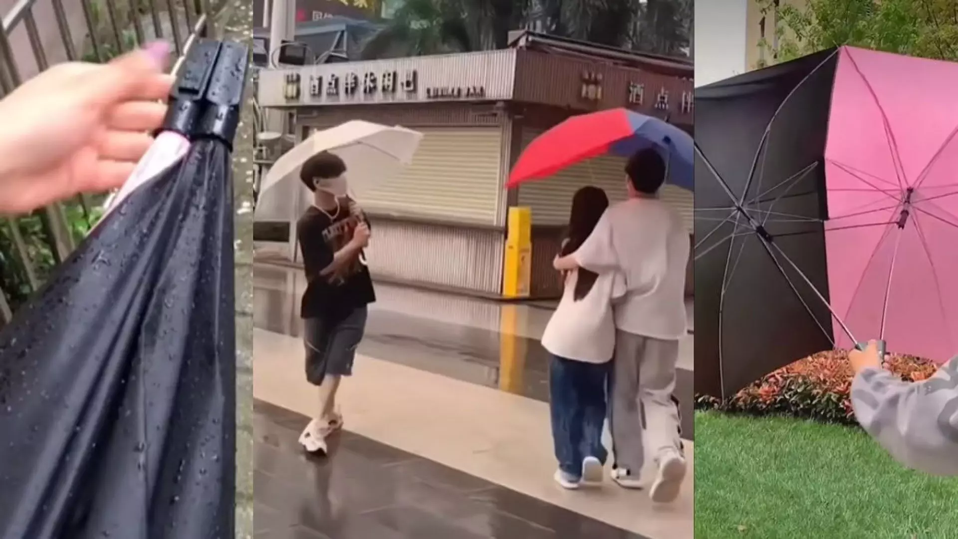 Couple छाते का वीडियो वायरल, लोगों ने दी प्रतिक्रया